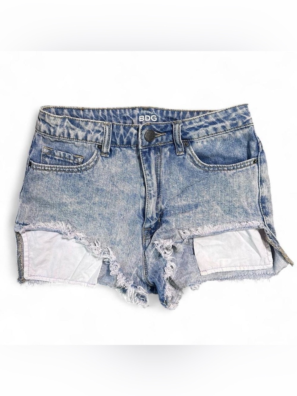 BDG 100% Cotton Light Wash High-Rise Denim Cutoff Shorts Coastal Cow Girl Grunge